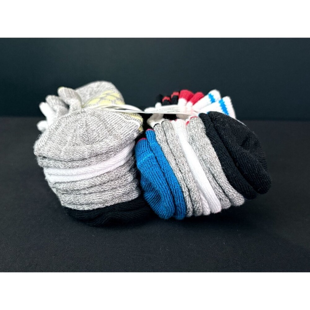 Members Mark Kids 10-Pack No Show Socks Multi Color Toe Seam Non Slip Cushion - Picture 5 of 7